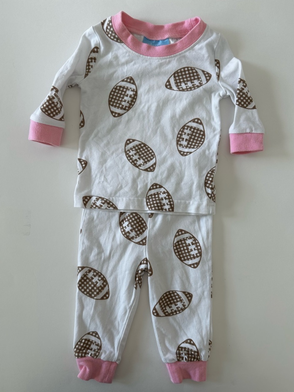 Classic Whimsy Baby Girls Football 2 Piece Set, 3 Months, Pink